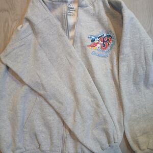 Disneyland Gray Zip-Up Hoodie Small